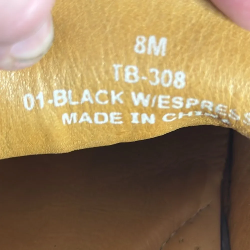 Tommy Bahama Black/Tan Leather‎ Loafers Sz 8